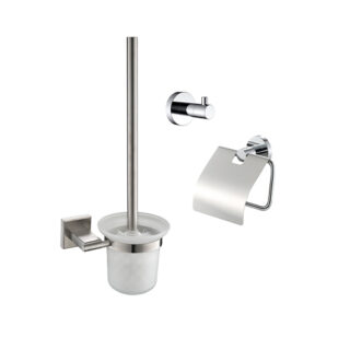 toiletset compleet chroom lavatio