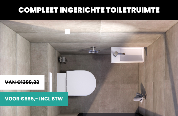 Compleet ingerichte toiletruimte voor €995,- incl. btw
